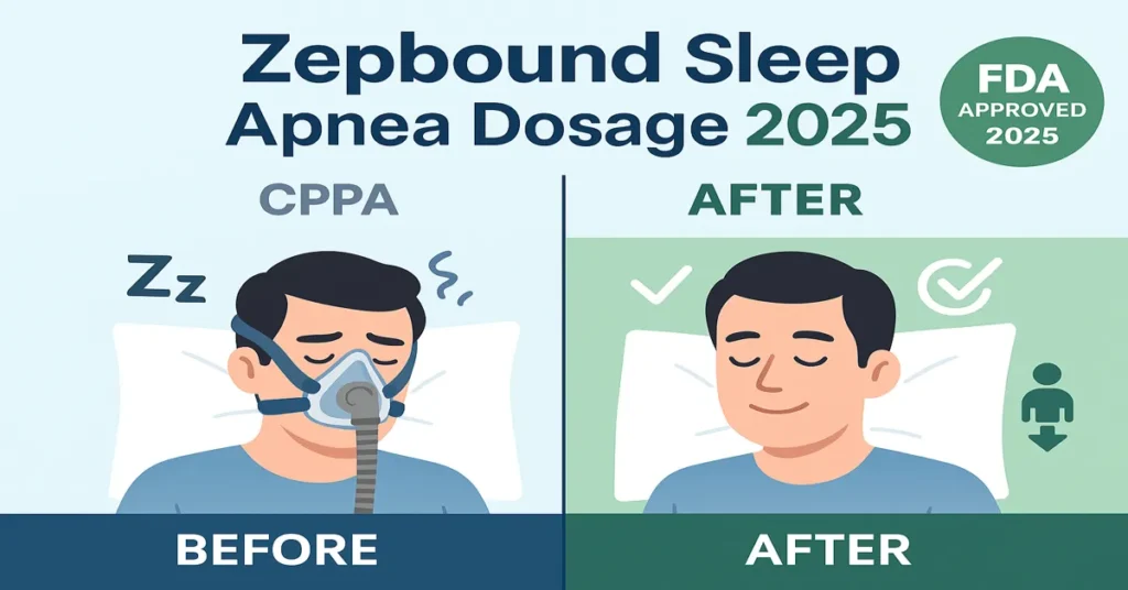Zepbound sleep apnea 2025 FDA-approved treatment vs CPAP comparison showing dosage schedule and patient relief
